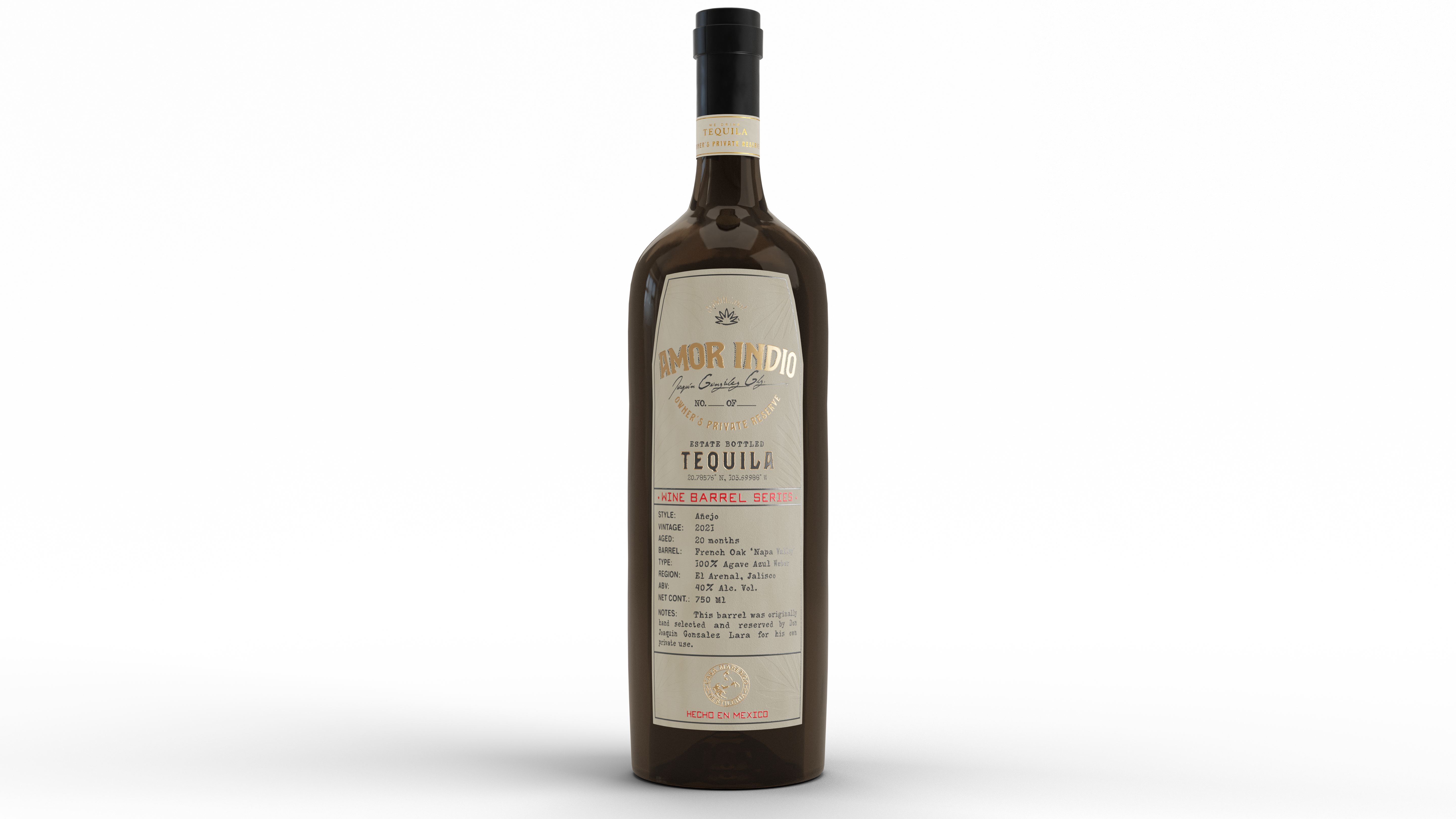 Amor Indio - Owner\'s Series We Private Reserve Tequila – Wine Drink Barrel Añejo